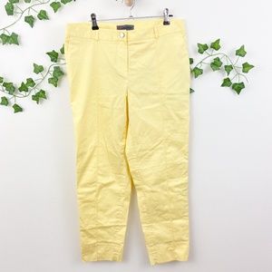 Farrington Paris yellow pleated chino pants 42